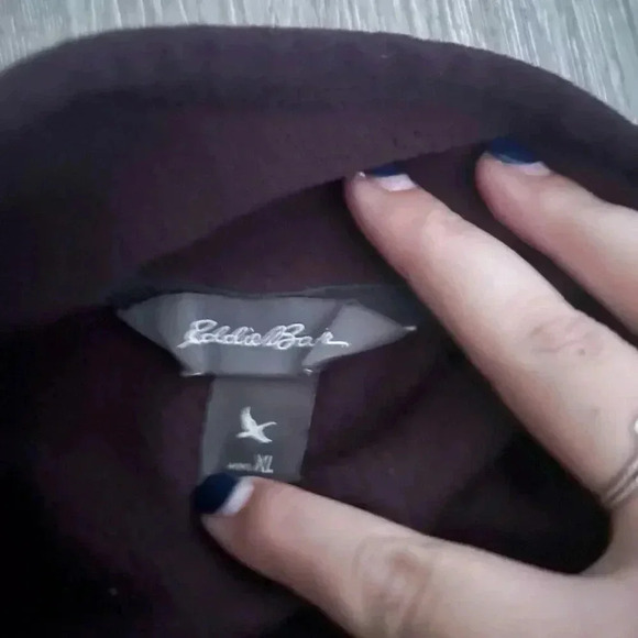 Men’s Eddie Bauer Maroon 1/4 Zip Fleece Size XL - Picture 3 of 3